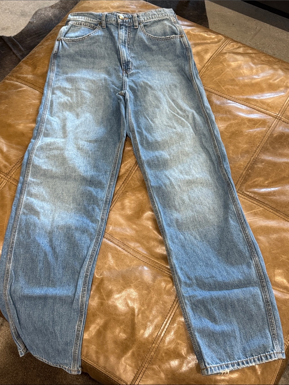 THE GREAT. Wayne Jean Straight Leg High-Rise Jeans 27 LONG - Picture 3 of 11